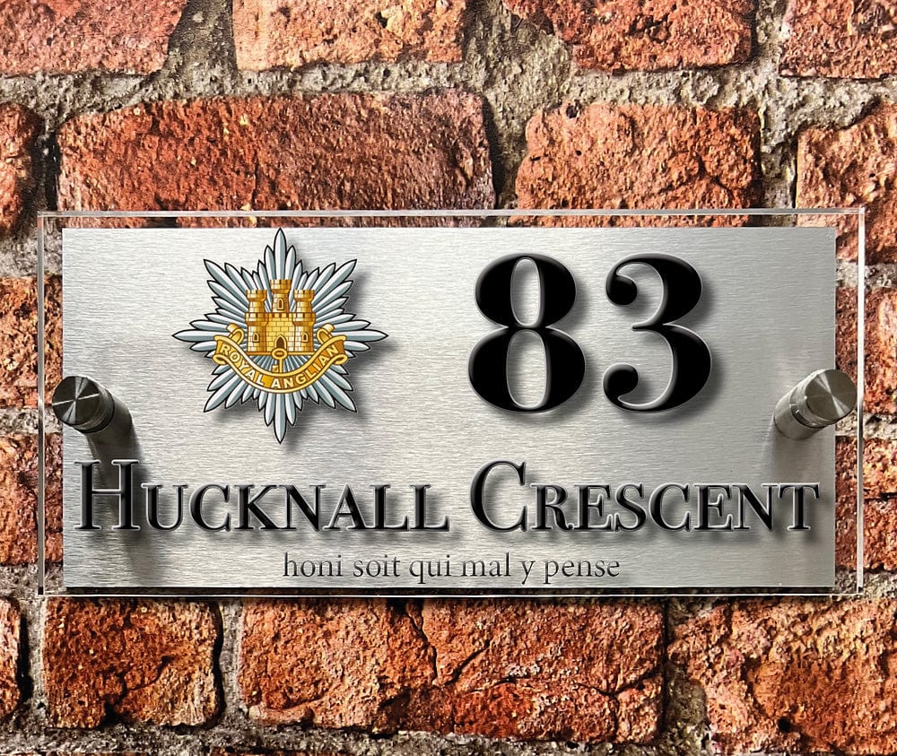 British Armed Forces Units House Sign - Choose Unit Logo