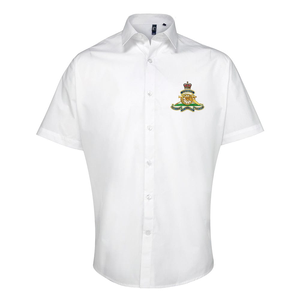 Royal Artillery Embroidered Short Sleeve Oxford Shirt
