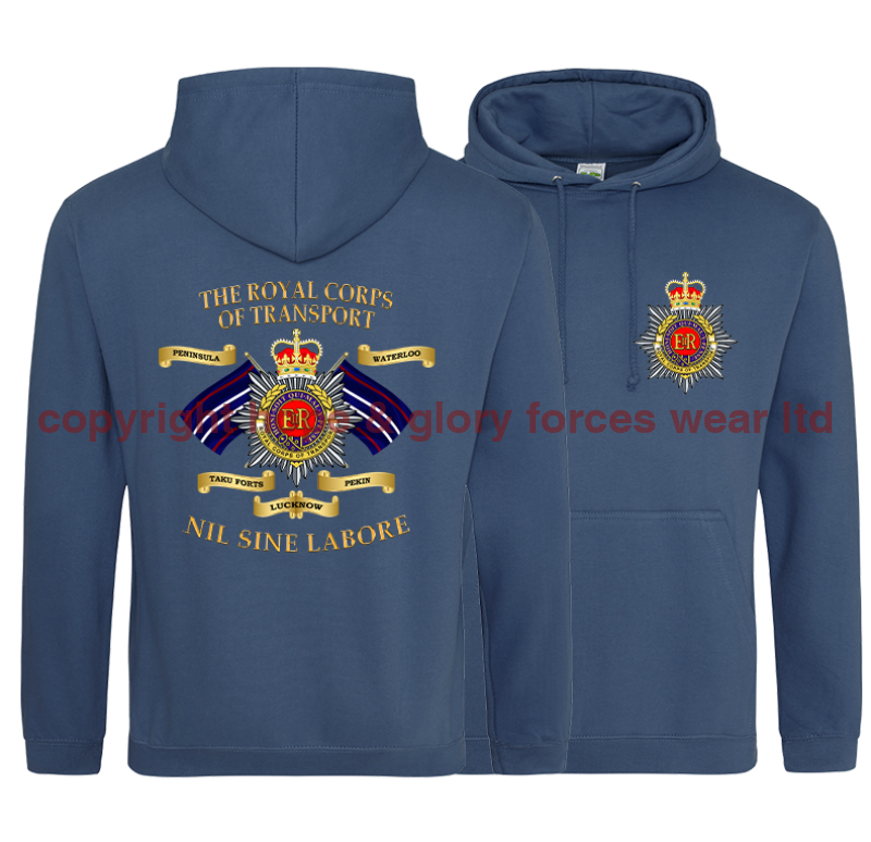 Royal Corps Of Transport Battle Honours Double Side Printed Hoodie