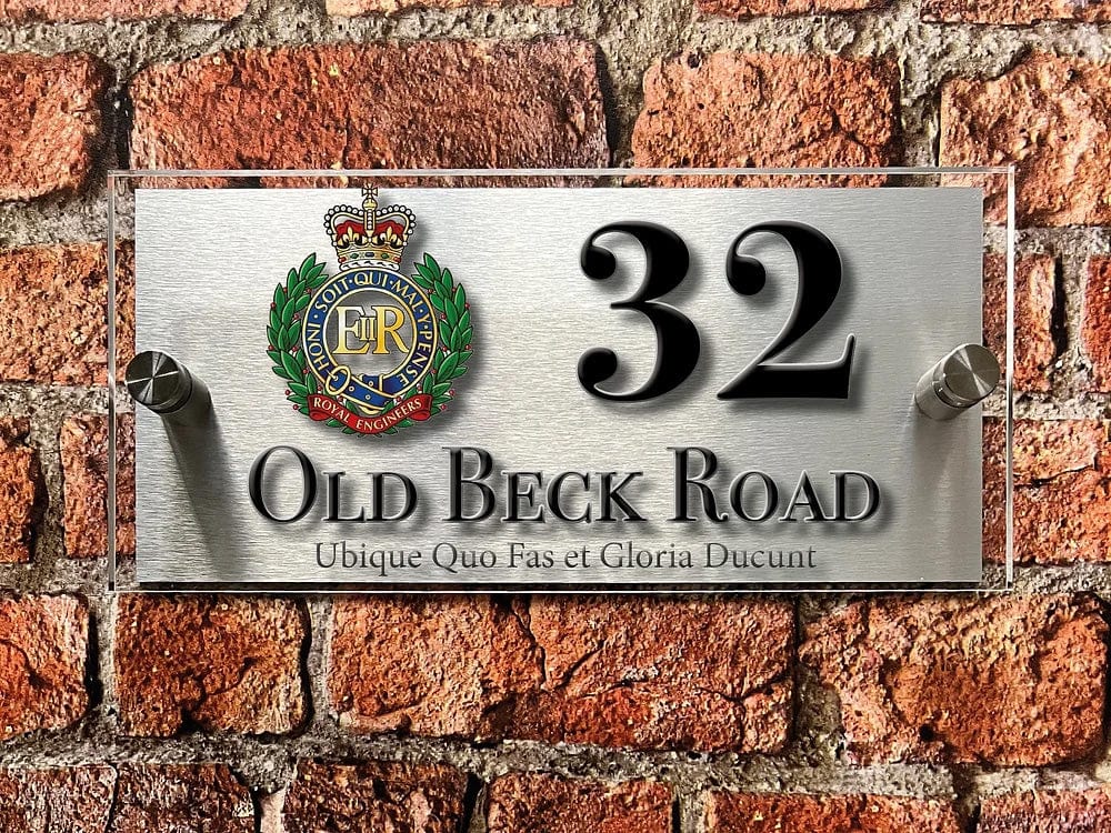 British Armed Forces Units House Sign - Choose Unit Logo