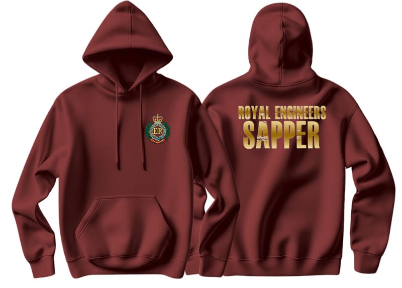 Royal Engineers Sapper Double Side Printed Hoodie