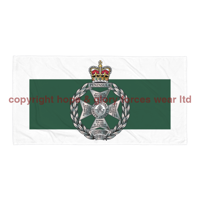 Royal Green Jackets Large Beach or Bath Towel