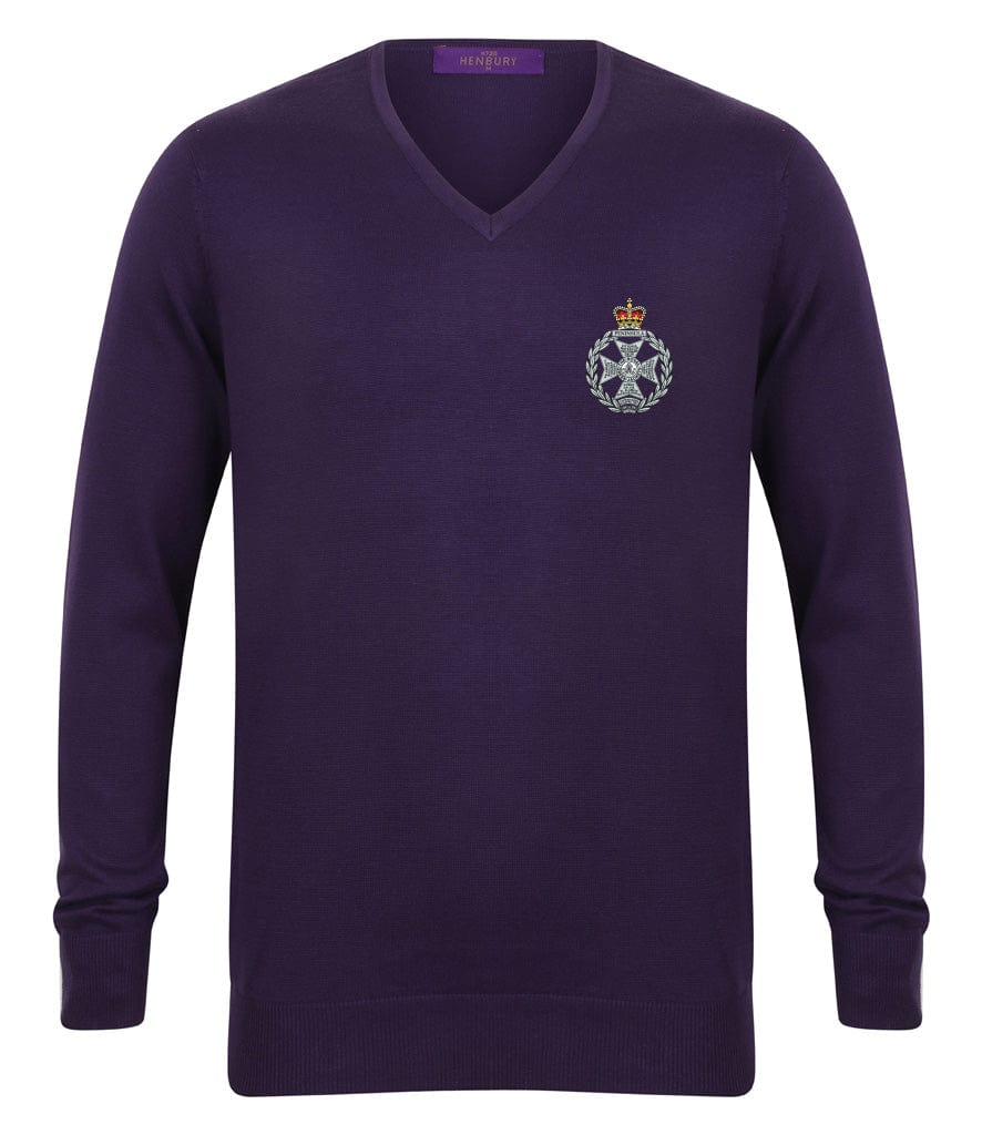 Royal Green Jackets Lightweight V Neck Sweater