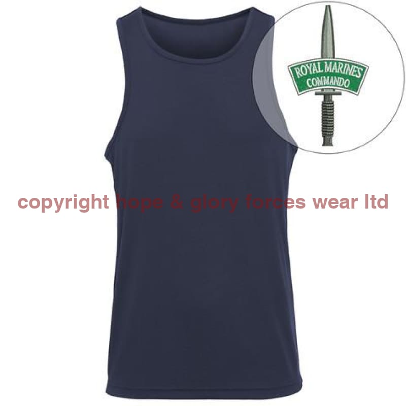 T-Shirts - Royal Marine Commando Embroidered Sports Vest