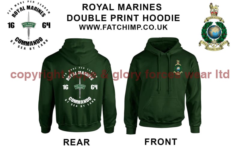 Royal Marines Double Side Printed Hoodie