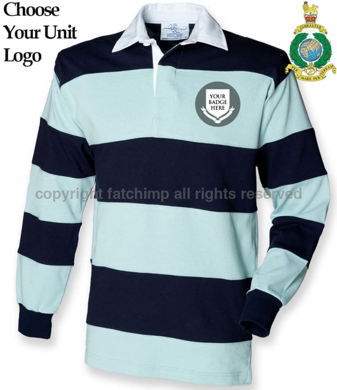 Royal Marines Units Striped Rugby Shirt