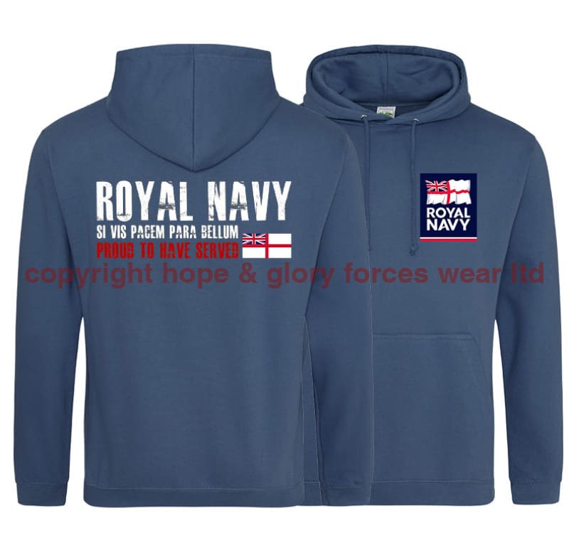 Royal Navy Proud Veteran Double Side Printed Hoodie