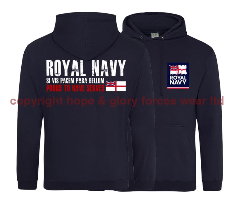Royal Navy Proud Veteran Double Side Printed Hoodie