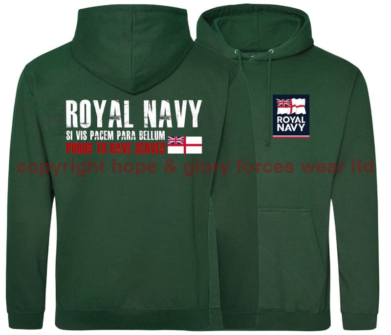 Royal Navy Proud Veteran Double Side Printed Hoodie
