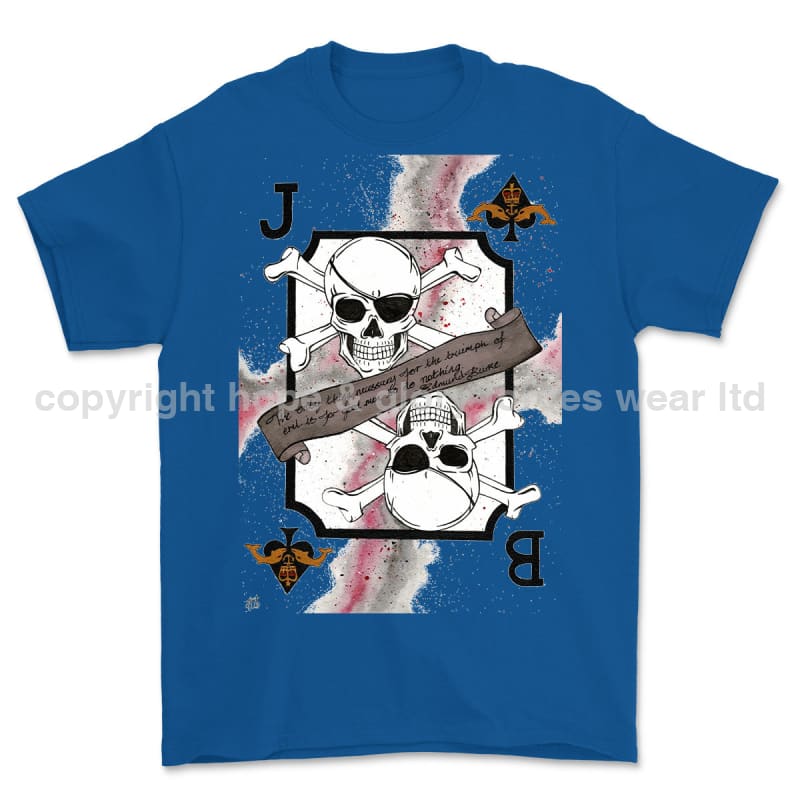Submariner Royal Navy Playing Card Art Front Printed T-Shirt