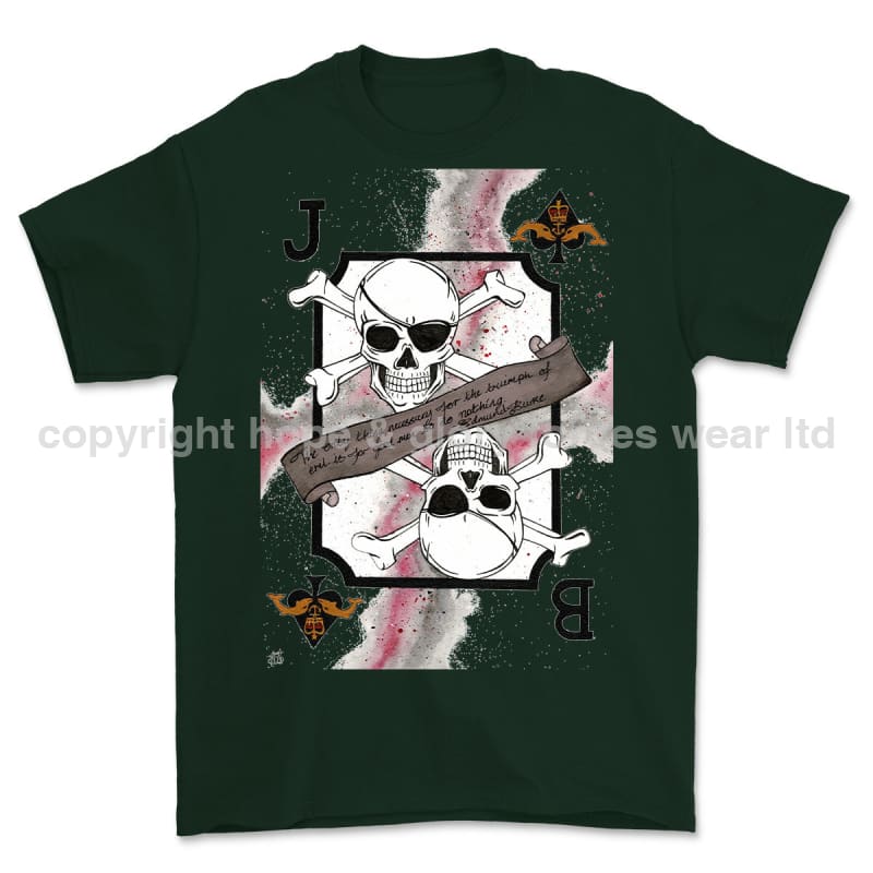 Submariner Royal Navy Playing Card Art Front Printed T-Shirt