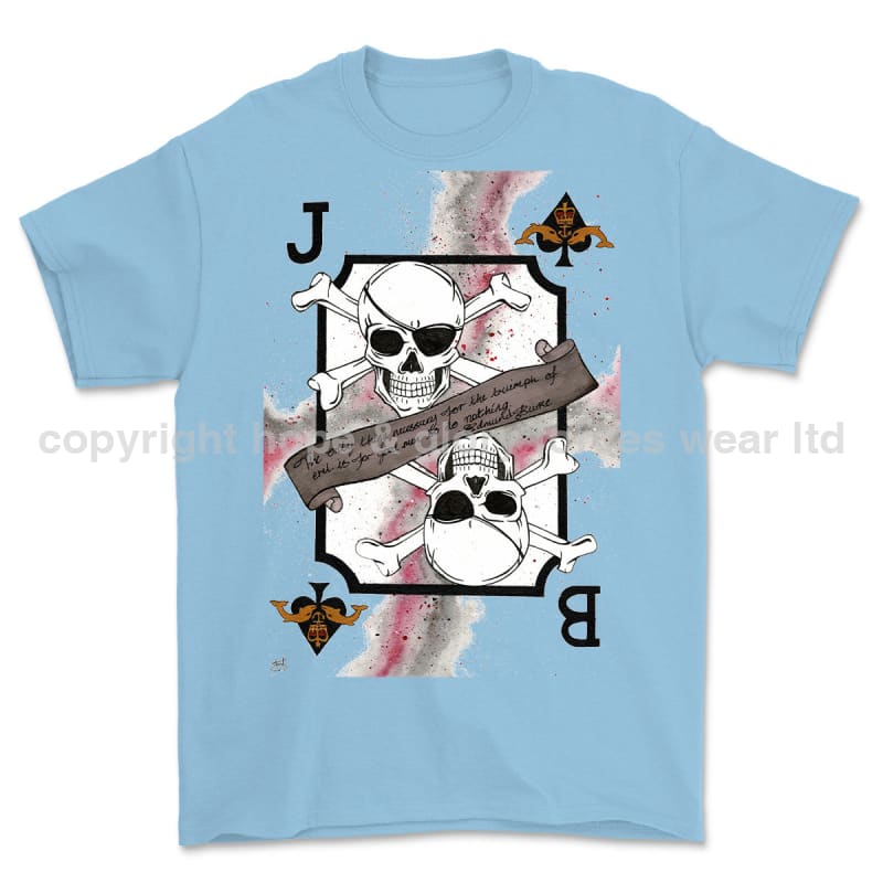 Submariner Royal Navy Playing Card Art Front Printed T-Shirt