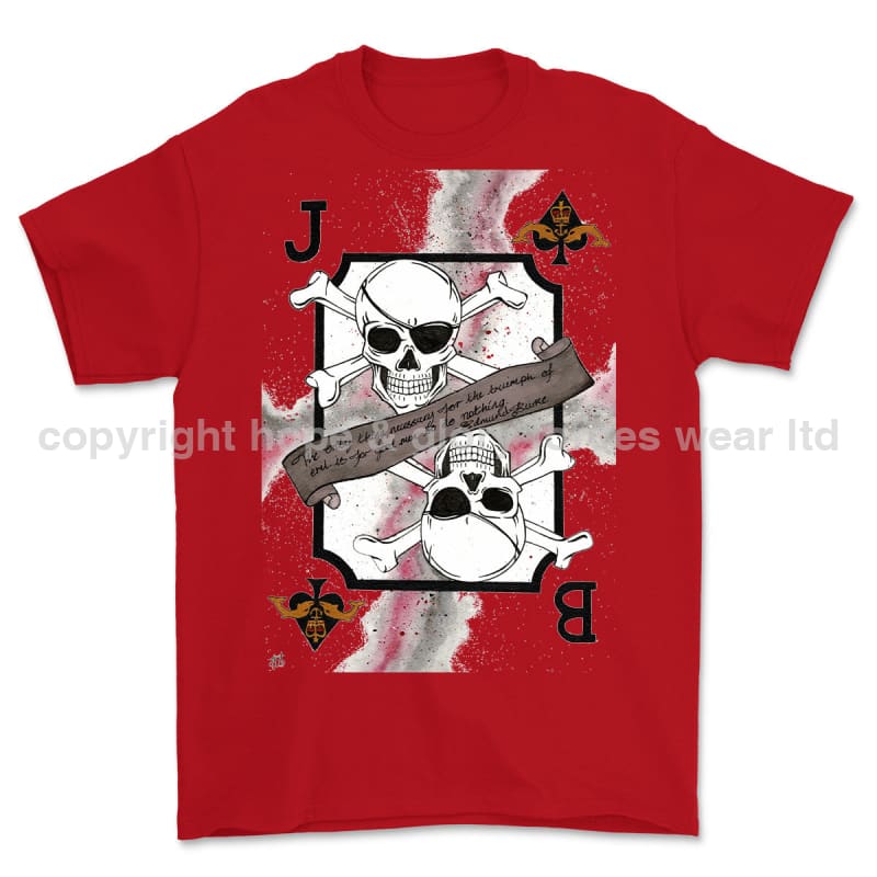 Submariner Royal Navy Playing Card Art Front Printed T-Shirt