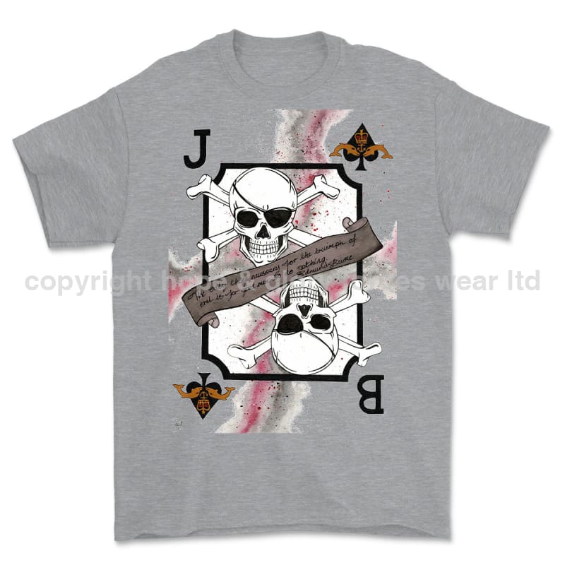 Submariner Royal Navy Playing Card Art Front Printed T-Shirt