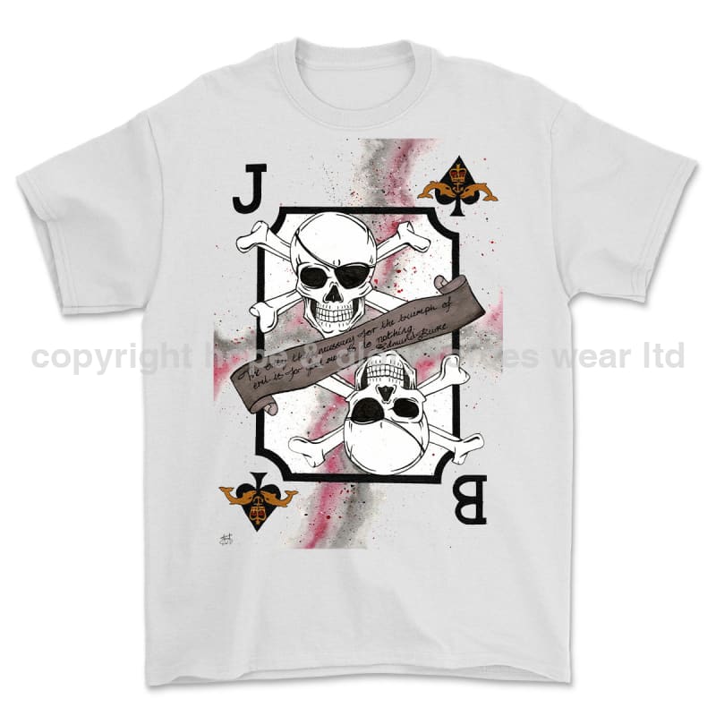 Submariner Royal Navy Playing Card Art Front Printed T-Shirt