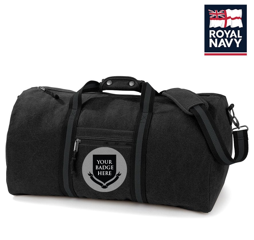 Royal Navy Units Vintage Canvas Holdall