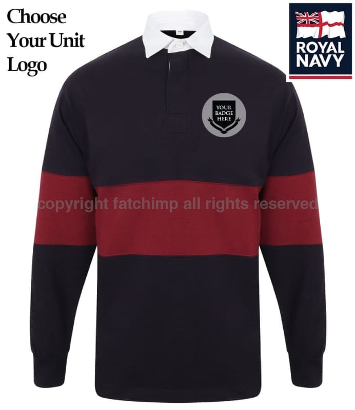 Royal Navy Units Panelled Rugby Shirt