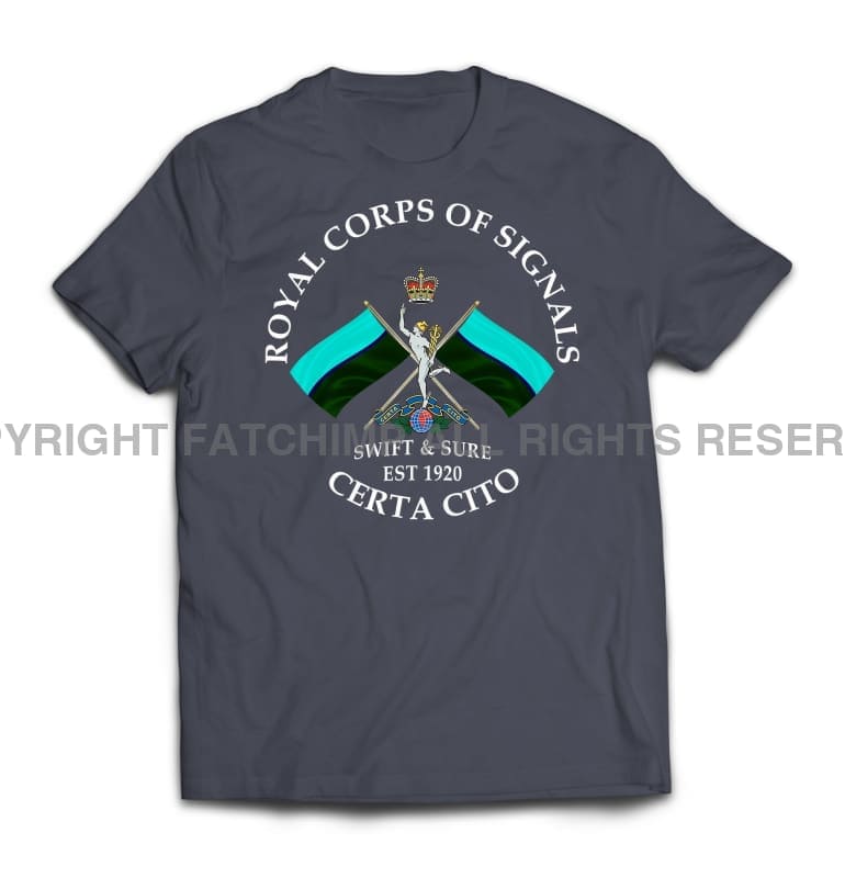 Royal Signals Swift And Sure Printed T-Shirt