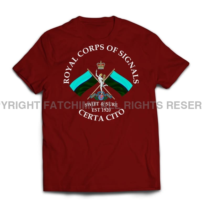 Royal Signals Swift And Sure Printed T-Shirt