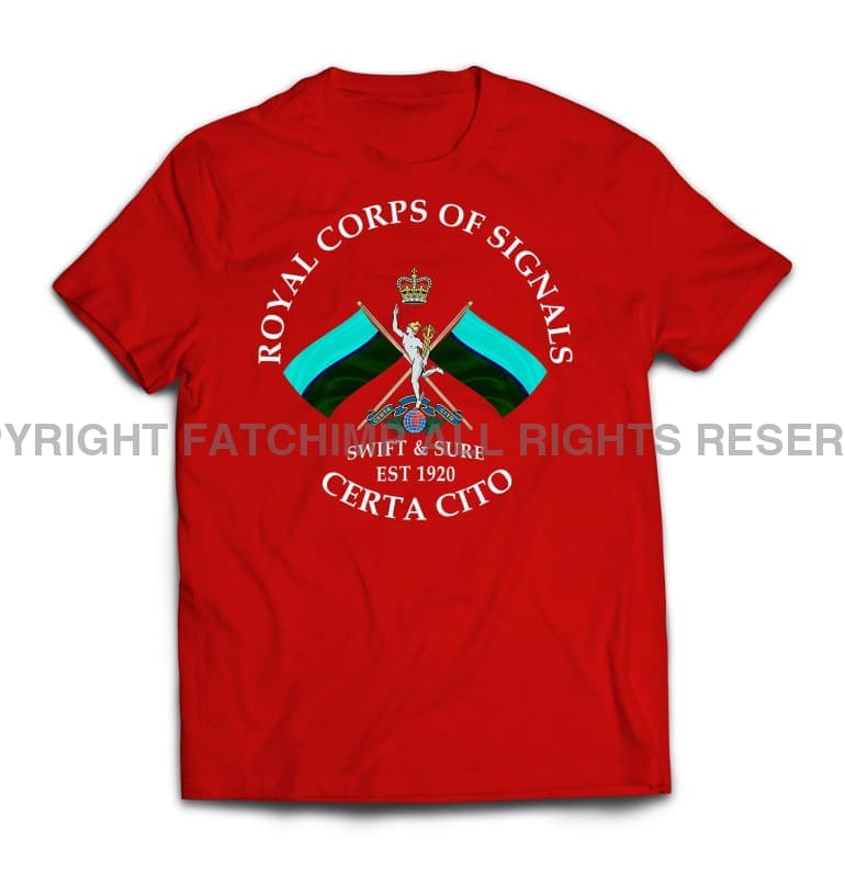 Royal Signals Swift And Sure Printed T-Shirt