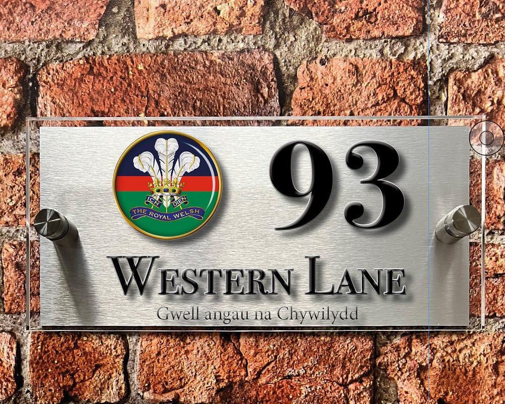 British Armed Forces Units House Sign - Choose Unit Logo