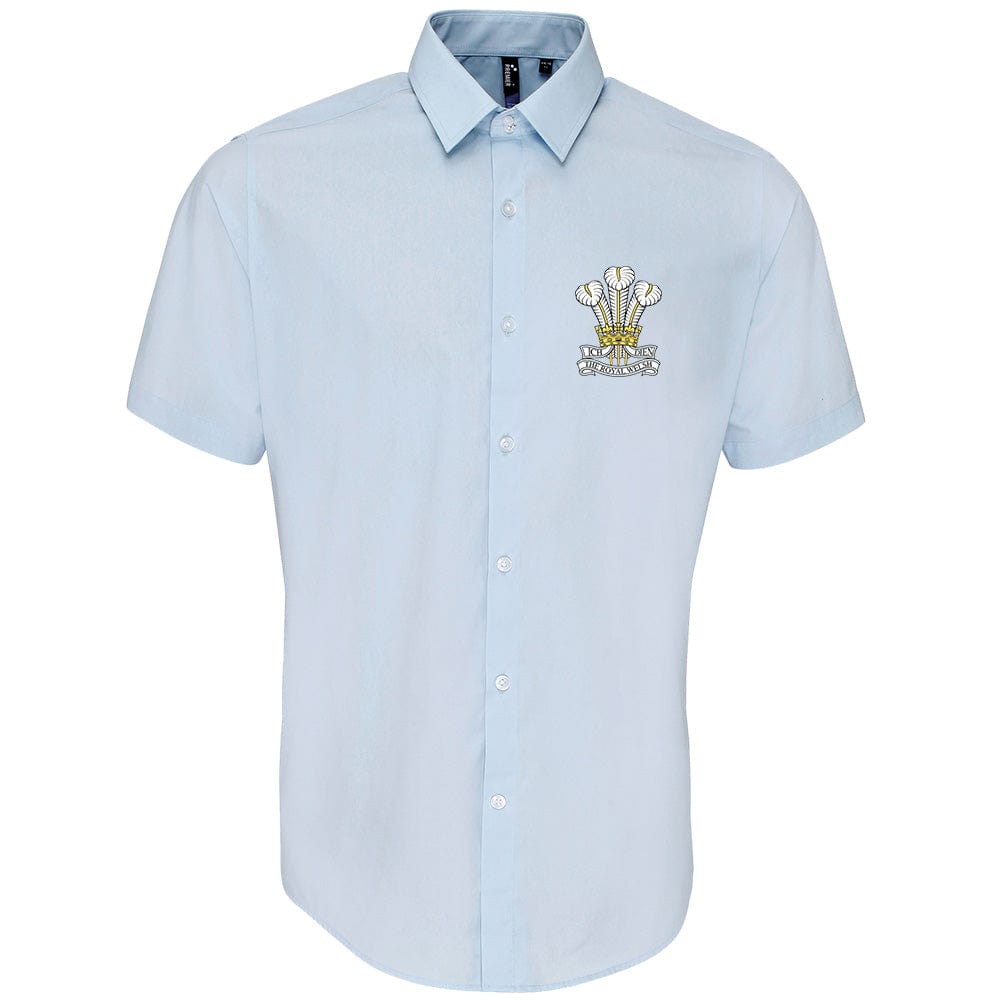 Royal Welsh Embroidered Short Sleeve Oxford Shirt