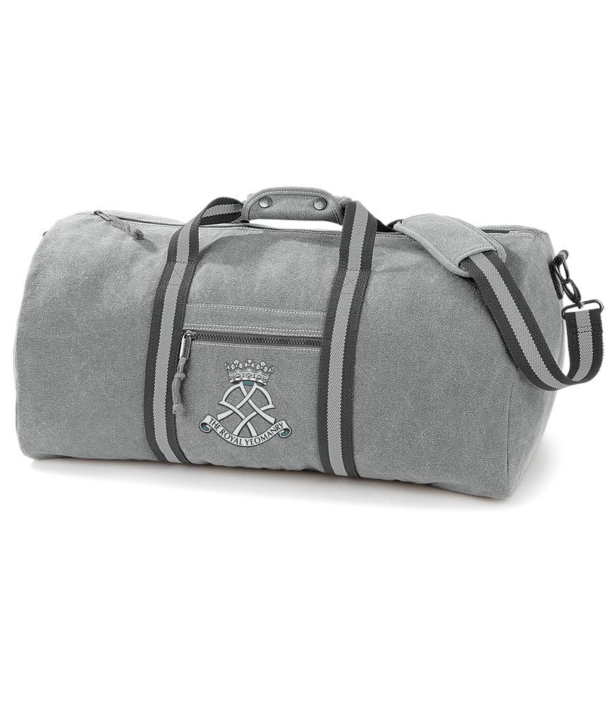 Royal Yeomanry Vintage Canvas Holdall