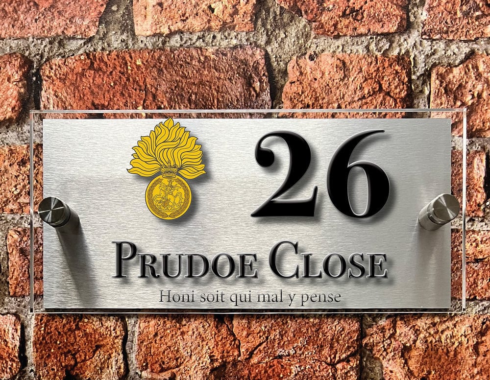 British Armed Forces Units House Sign - Choose Unit Logo