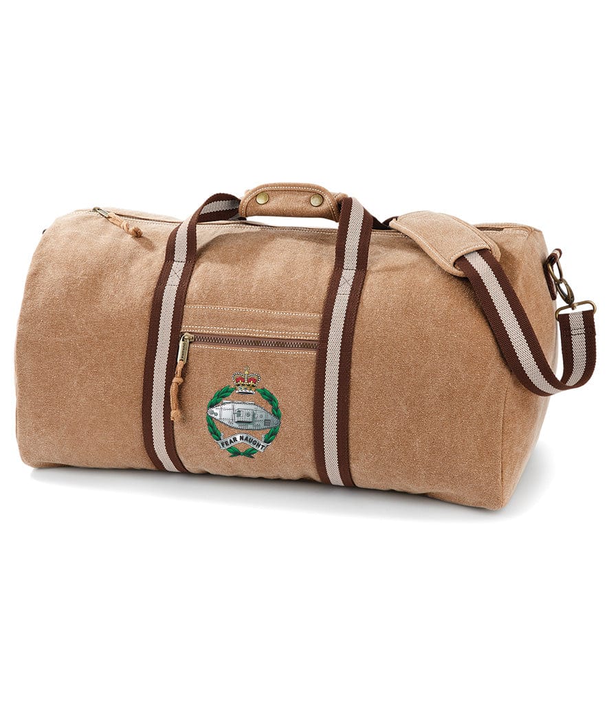 Royal Tank Regiment RTR Vintage Canvas Holdall