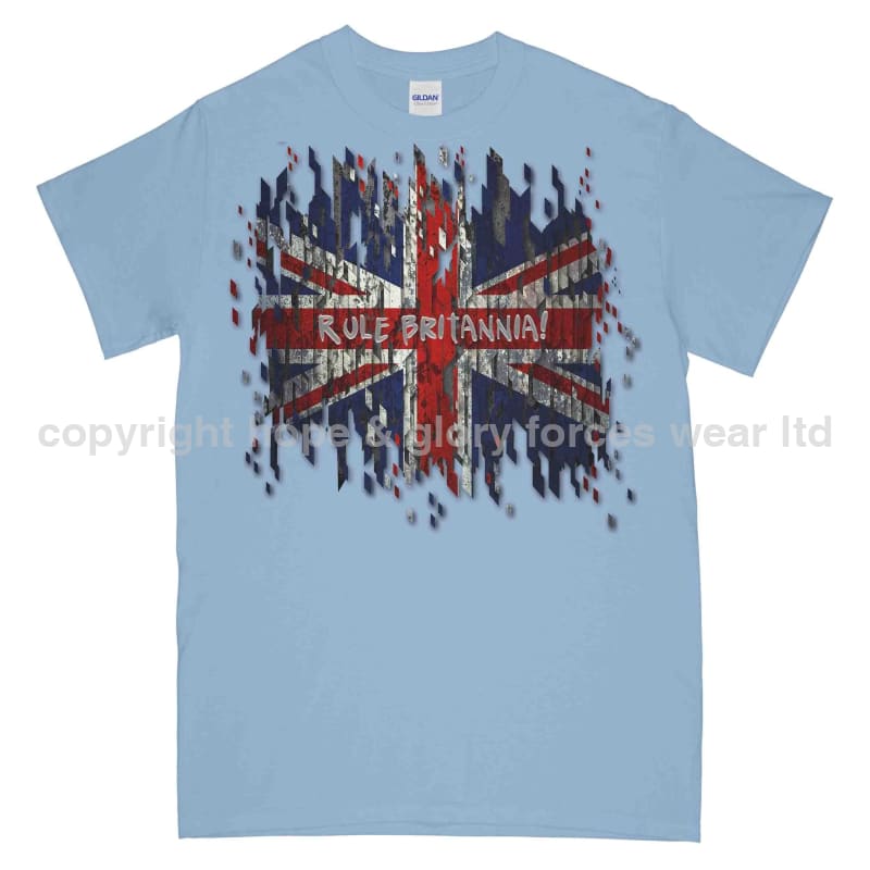 Rule Britannia Digital British Union Jack Printed T-Shirt