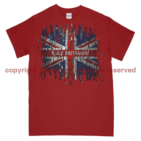 Rule Britannia Digital British Union Jack Printed T-Shirt