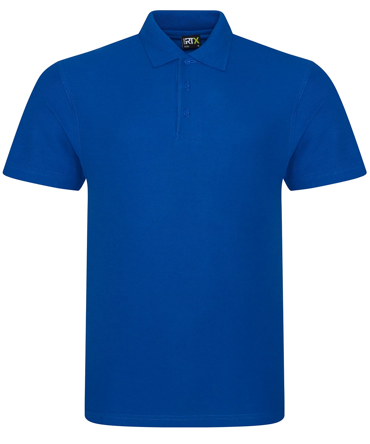Blue polo shirt on a white background