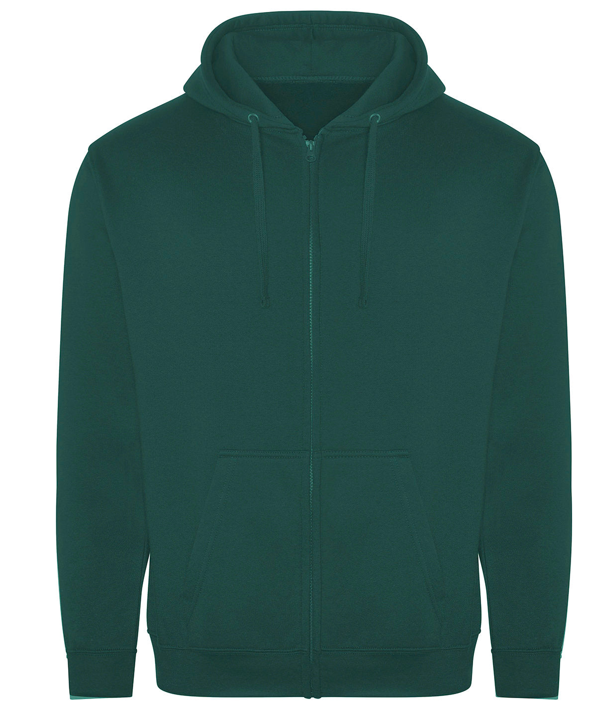 Green hoodie on a white background