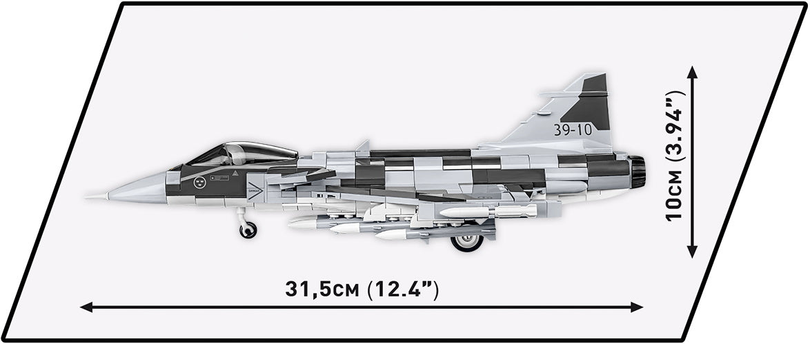 Saab JAS 39 Gripen E brick plane model - COBI 5820 - 480 bricks