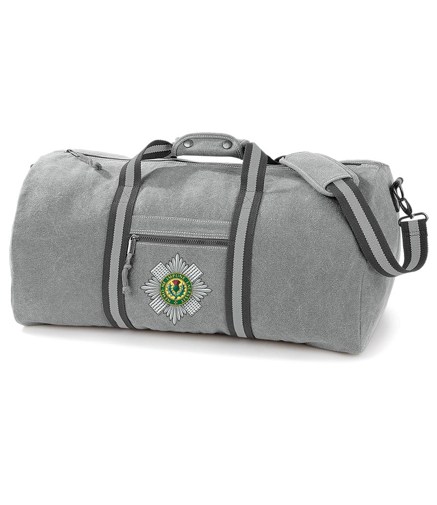 Scots Guards Vintage Canvas Holdall