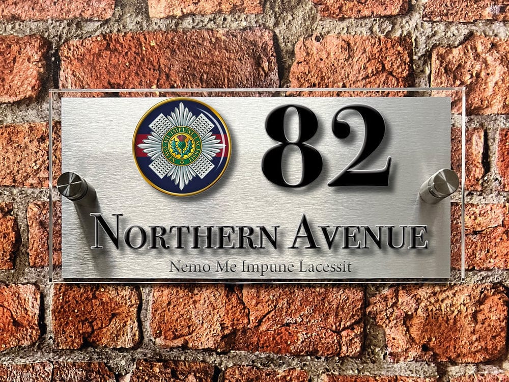 British Armed Forces Units House Sign - Choose Unit Logo