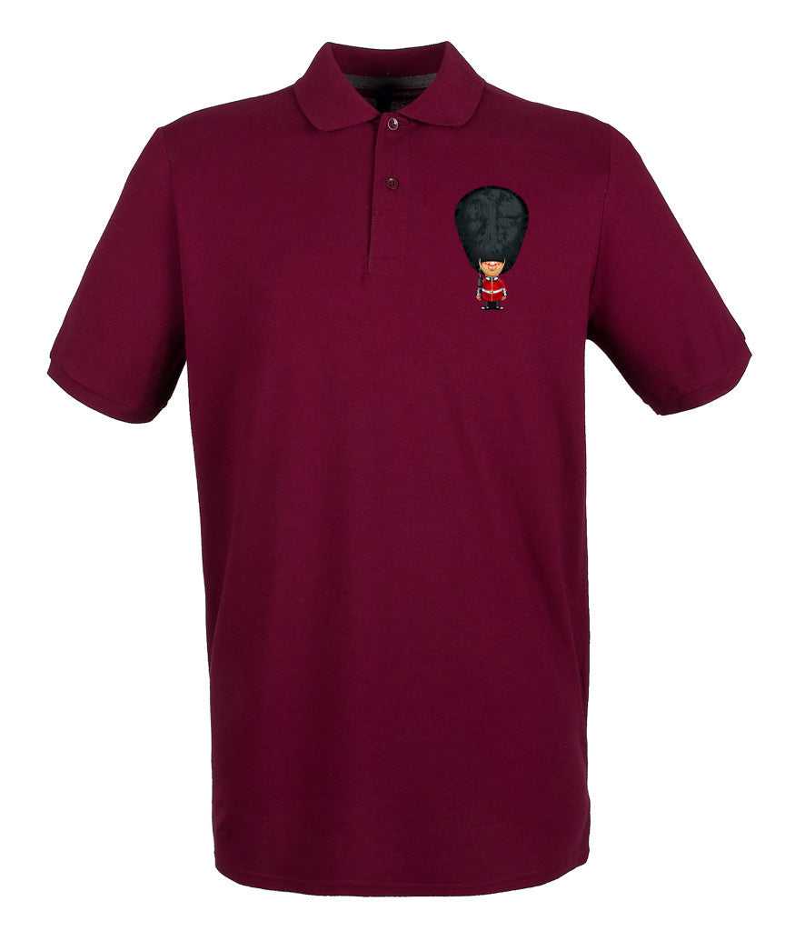 Scots Guards On Parade Embroidered Pique Polo Shirt