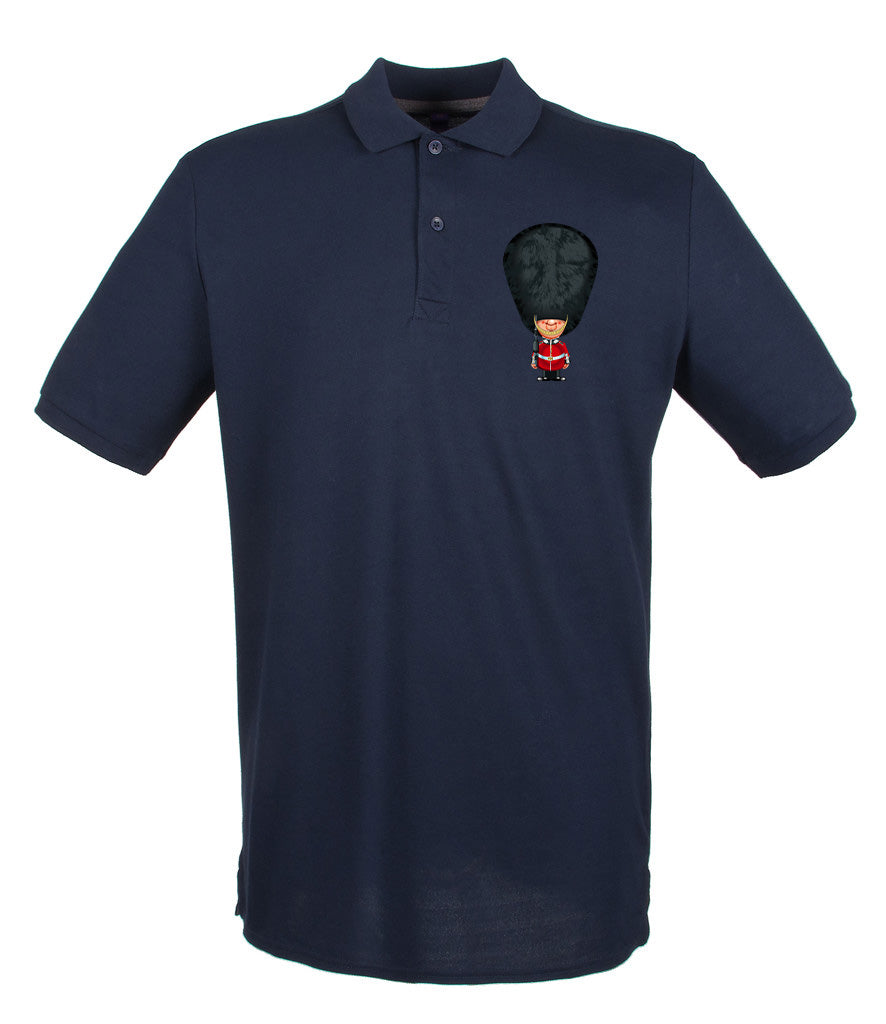 Scots Guards On Parade Embroidered Pique Polo Shirt