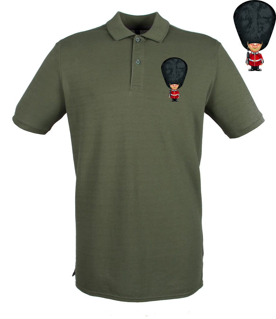 Scots Guards On Parade Embroidered Pique Polo Shirt