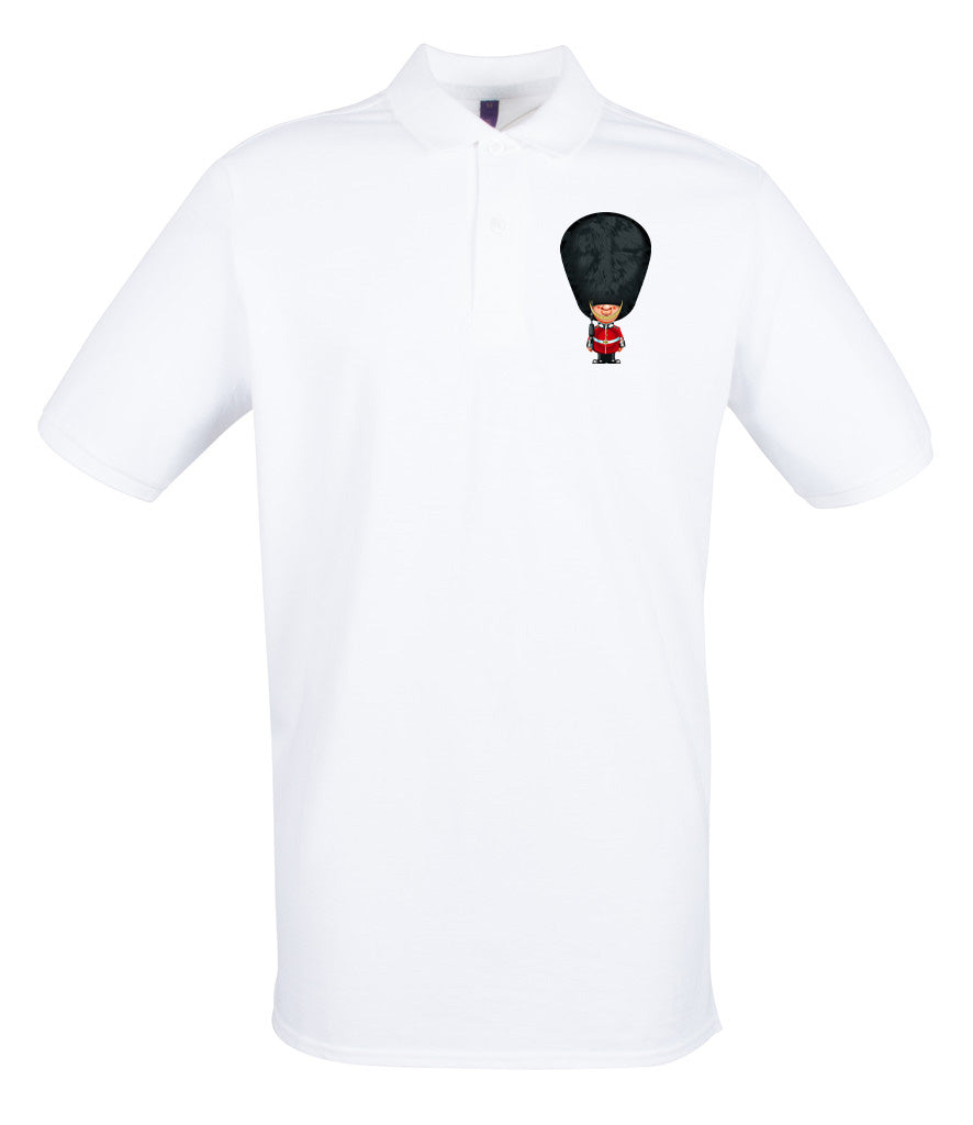 Scots Guards On Parade Embroidered Pique Polo Shirt