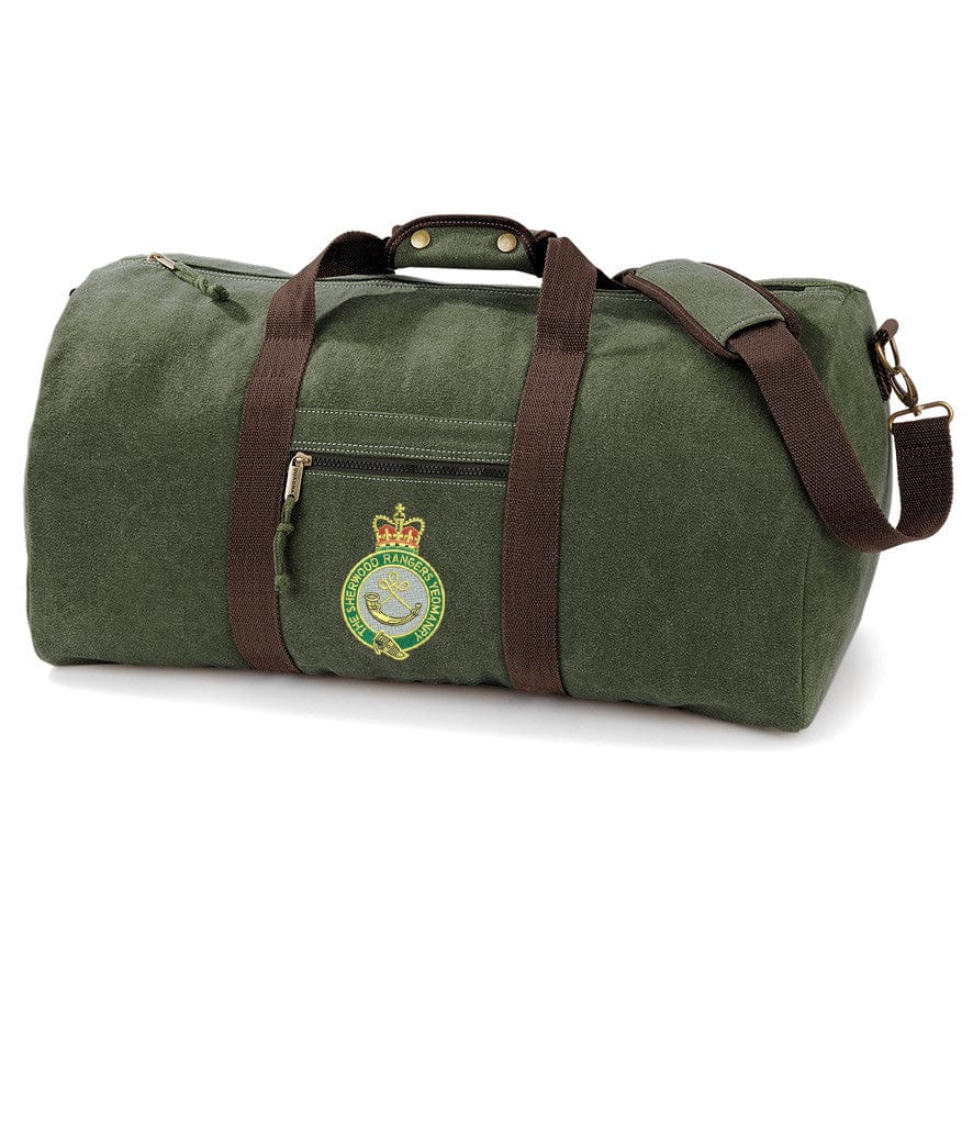 Sherwood Rangers Yeomanry Vintage Canvas Holdall