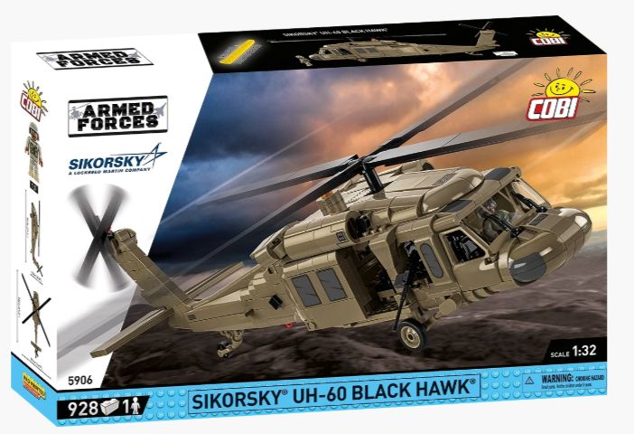 Sikorsky UH-60 Black Hawk helicopter brick model