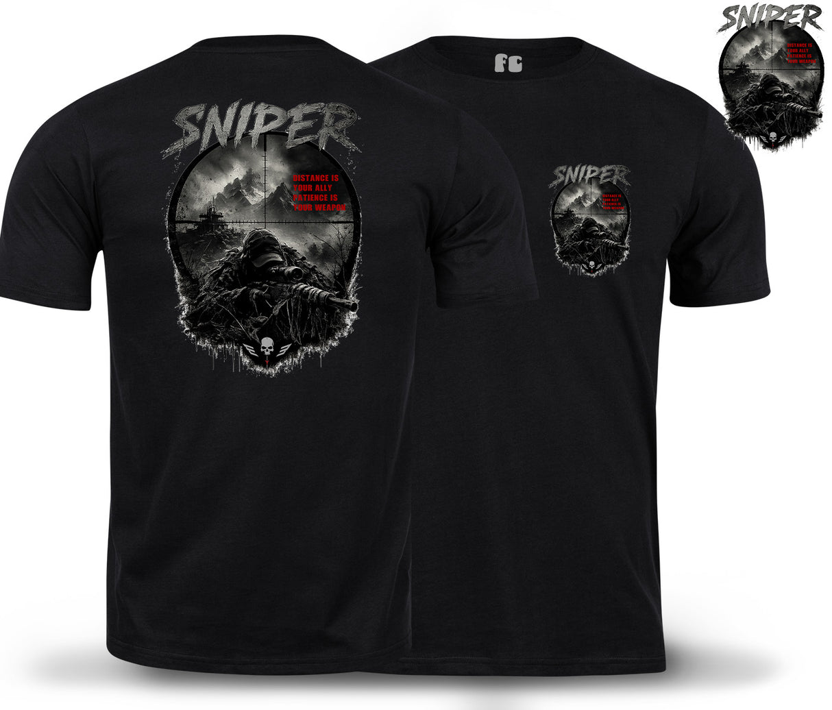 Sniper Dark Ops Double Print T-Shirt