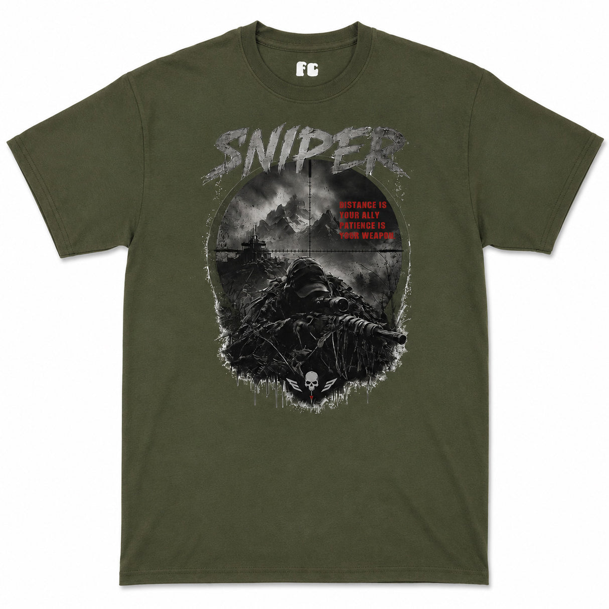 Sniper Dark Ops Printed T-Shirt