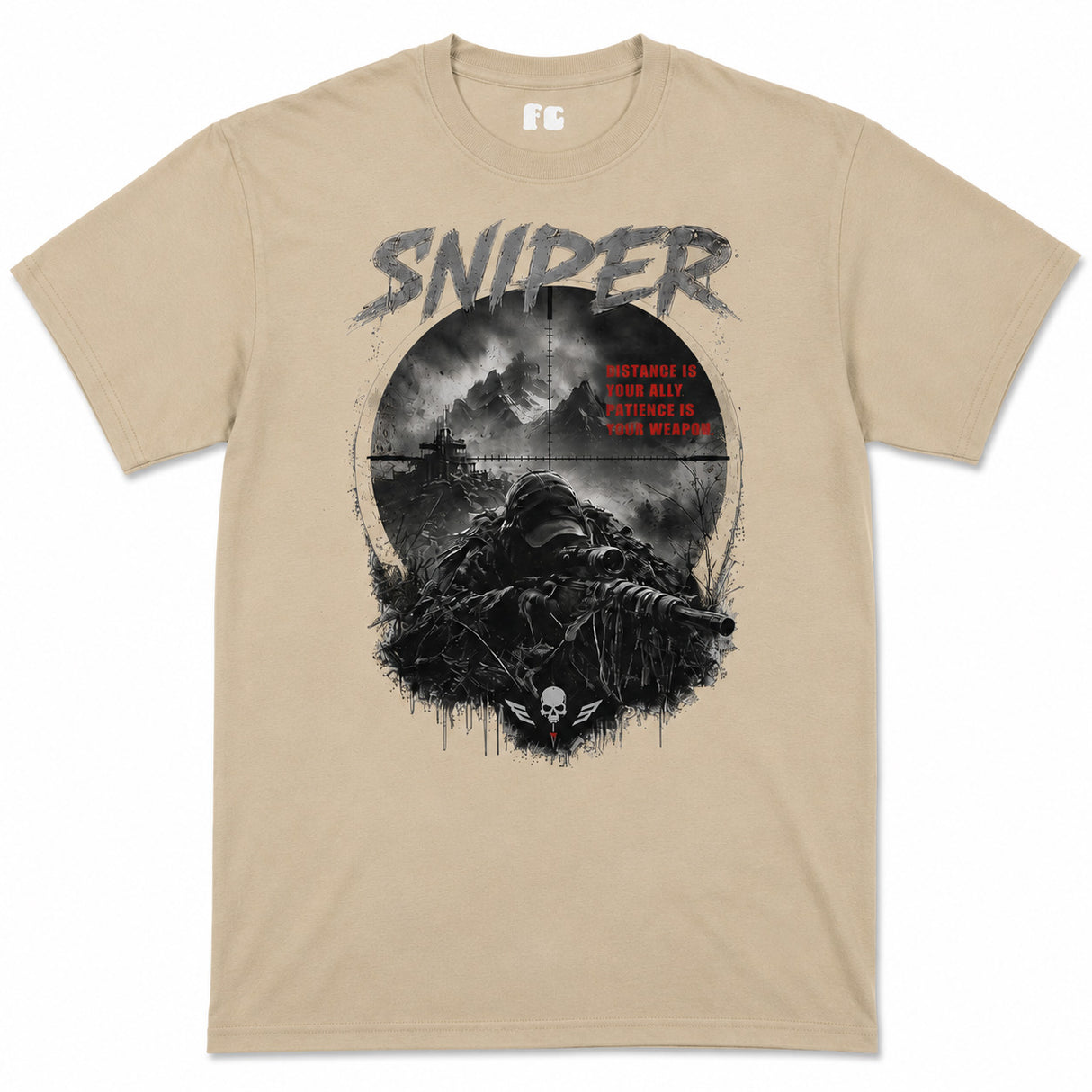 Sniper Dark Ops Printed T-Shirt