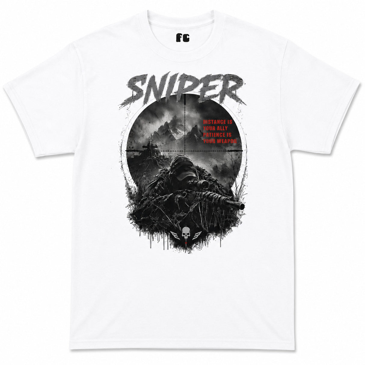 Sniper Dark Ops Printed T-Shirt