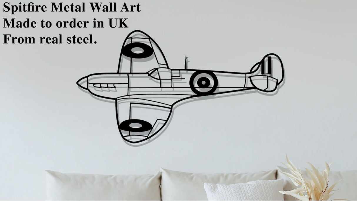 Spitfire Fighter Metal Wall Art