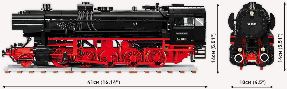 Steam Locomotive DRB Class 52 TY2 train brick model