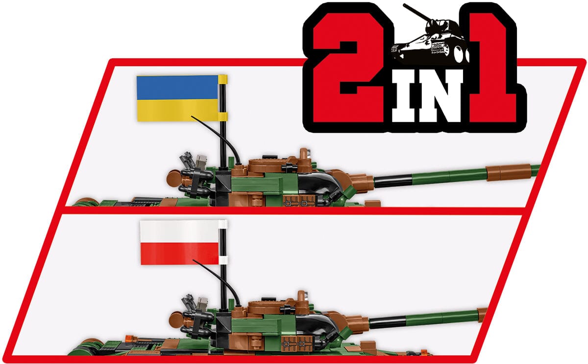 T72 M1R brick tank model COBI 2624 - 724 bricks