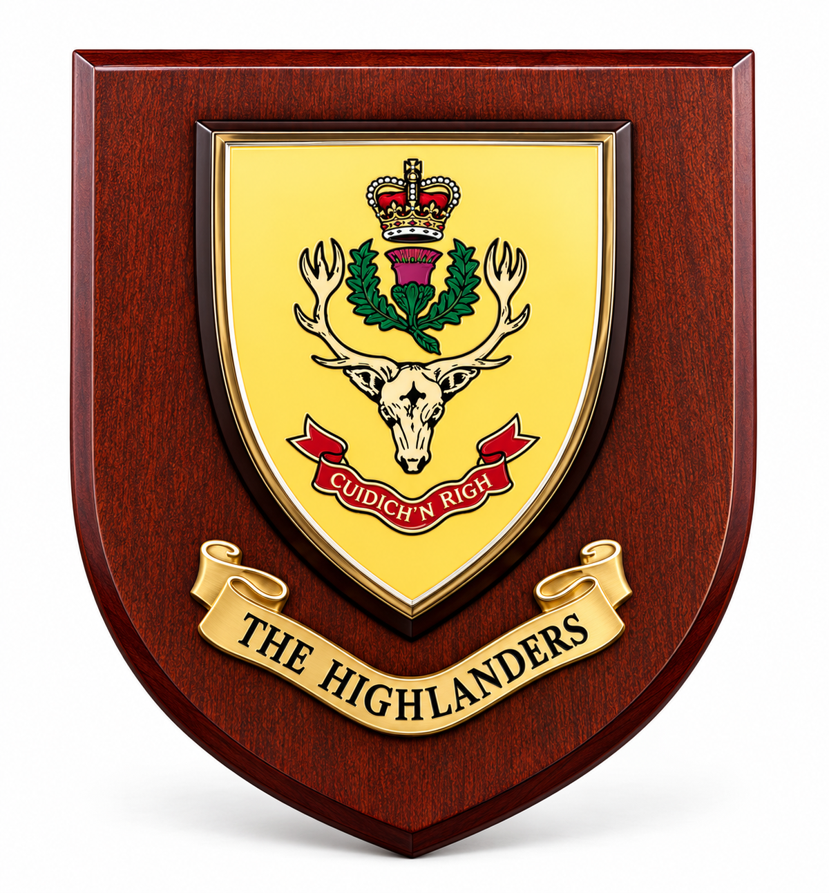 The Highlanders Seaforths, Gordons and Camerons - Wall Shield Plaque